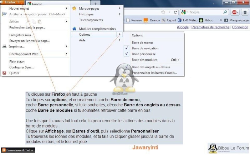 Firefox 4 :  retrouver l' affichage de Firefox 3  2_fire11