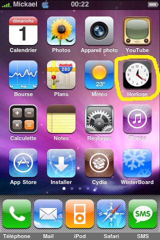 [tuto] Animer l'icone Horloge de son iPod Touch, iPhone 2.0 ou plus ! 00410