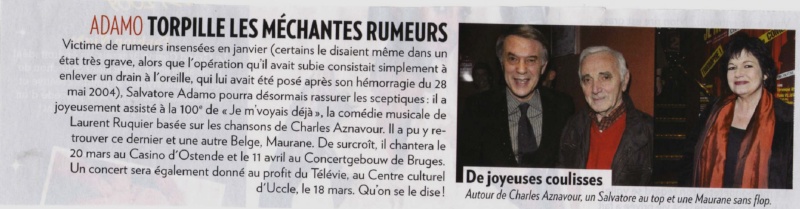 Article dans "Paris Match" Belgique.. Adamo_13