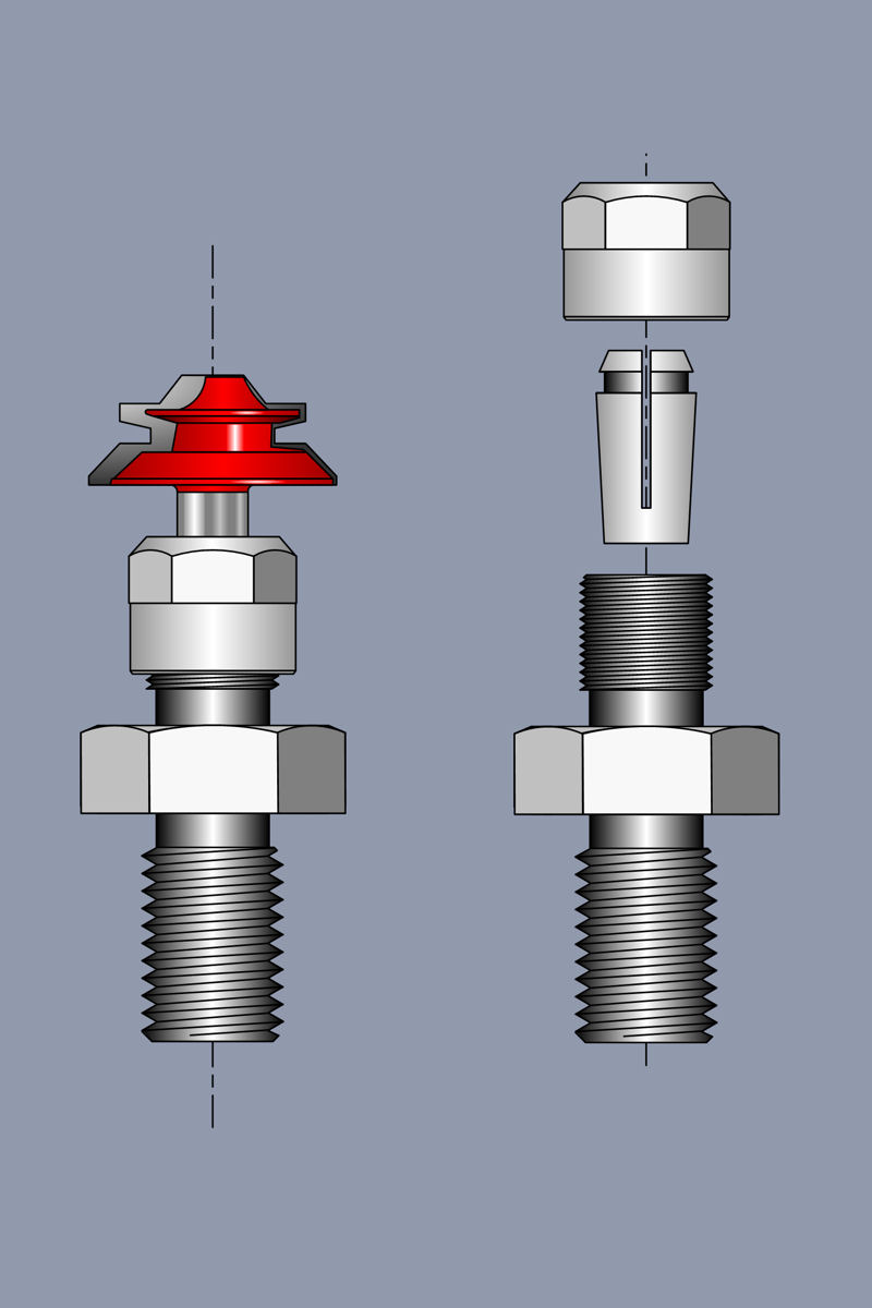 Adaptateur bout d’arbre. Aba_b10