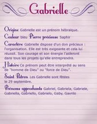 Bonne Fete Gabrielle
