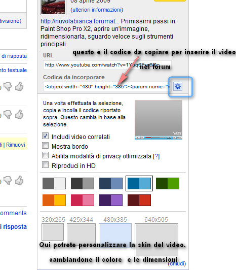 Come inserire un video nel forum 2010-014