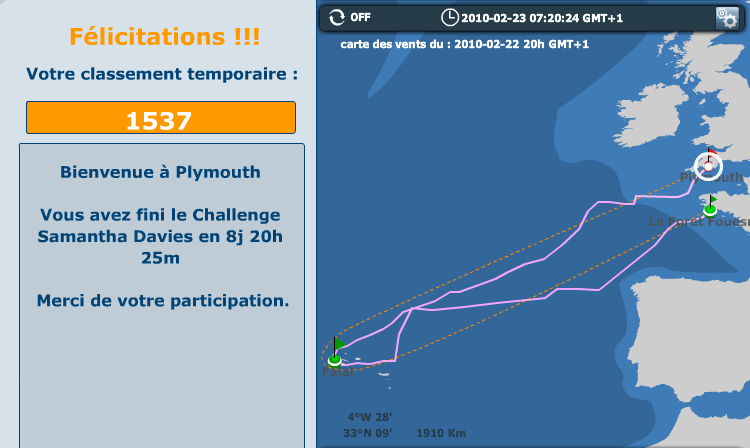 Virtual Regatta - Challenge Samantha Davies Arriva10