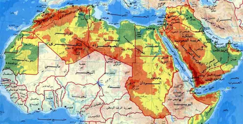 خرائط   العالم العربي Mondea10