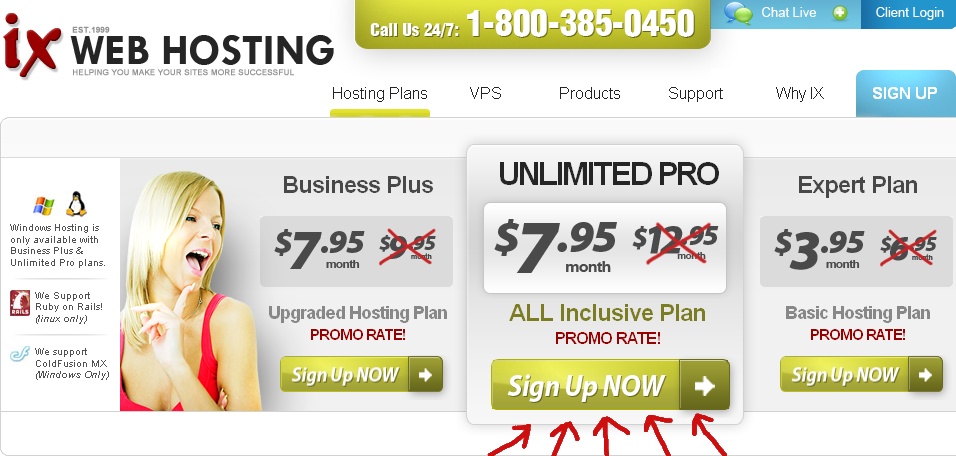 iX web hosting features include 15 Dedicated IP's  - 7.95$ per month - lX hosting Ix_bmp10