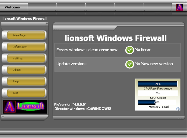 تحميل برنامج lionsoft Windows Firewall 4.0 26-03-10