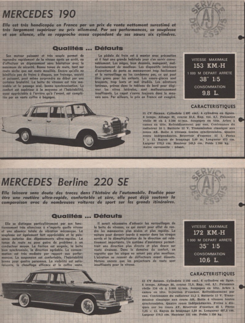 Les Mercedes 230 S / 220 SE Grosse Heckflosse  (W111) 1961-1965   Top-4_10
