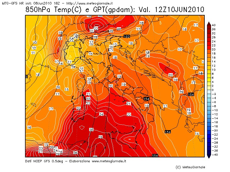 Seconda decade di Giugno - Prima vera fiammata estiva con chiusura temporalesca? Vediamo i modelli. 10giu112