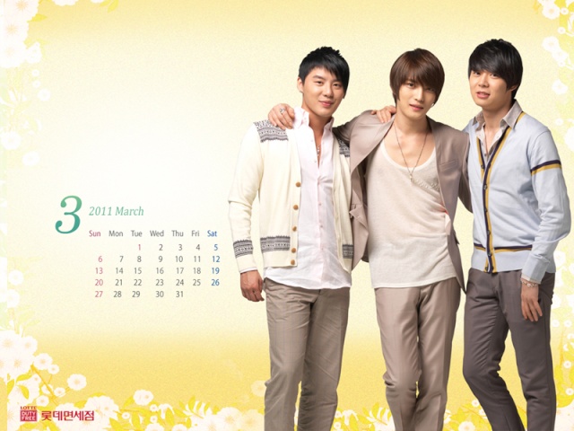 [Foto] Lotte Duty Free Calendario de marzo de 2011 JYJ 1353