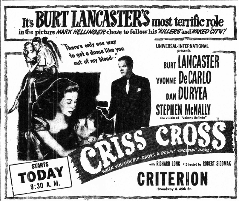 Pour toi j'ai tué - Criss Cross - Robert Siodmak - 1949 Criss-10
