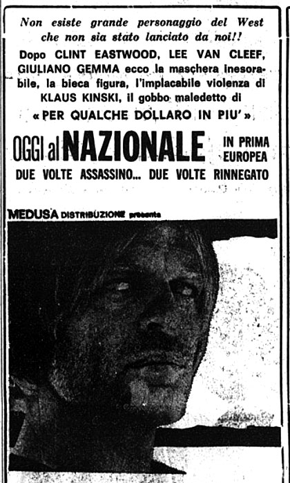 Deux fois traitre - Due volte Giuda - 1968 - Nando Cicero avec Antonio Sabato et Klaus Kinski - Page 2 Due-vo10