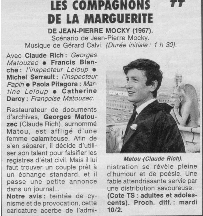 Les Compagnons de la marguerite. 1966. Jean-Pierre Mocky. Rzosum10