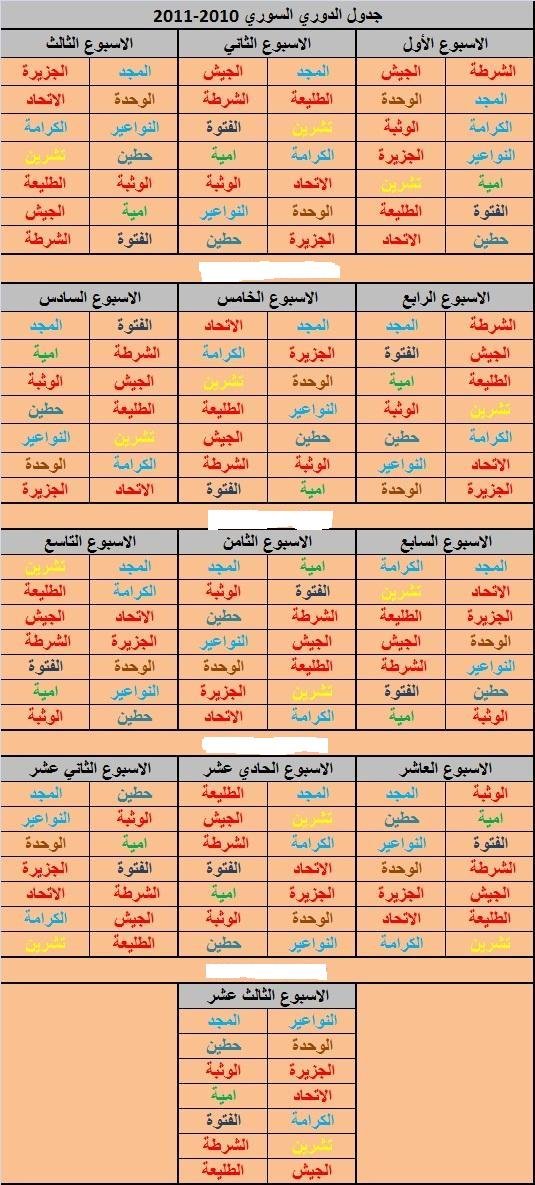 جدول مباريات الدوري السوري Oouu_u10