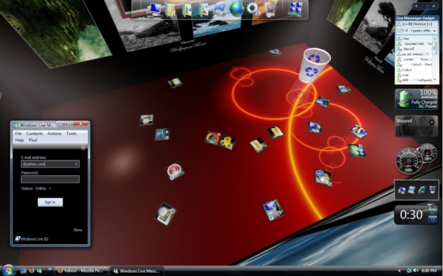destop 3D đẹp mắt với real desktop standard  Realde10