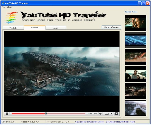 YouTube HD Transfer 1.1.14 Portable Youtub10