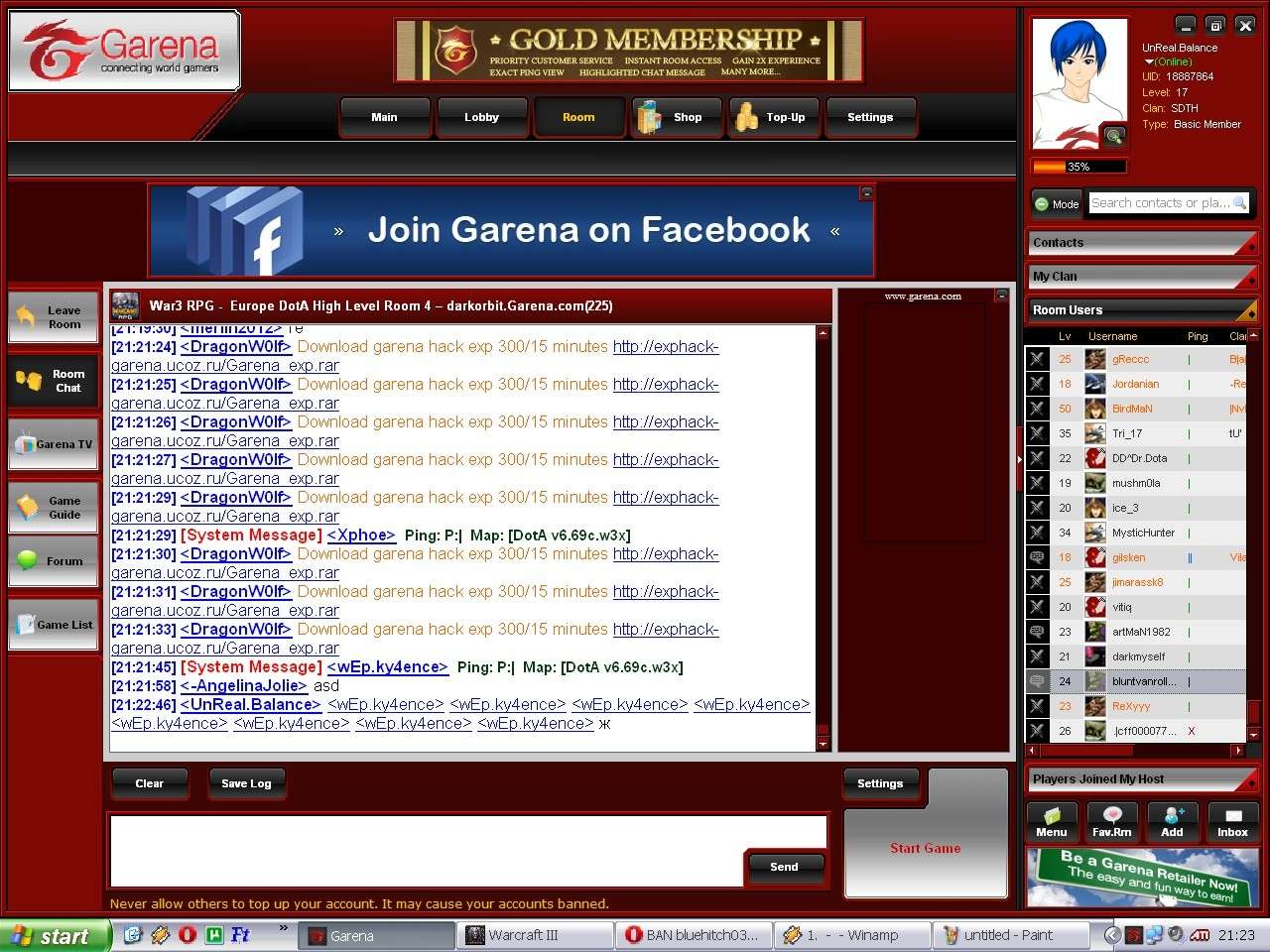 Ban  DragonW0lf ( GARENA EXP HACK LINK) Abuser10