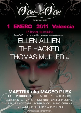 [ENTRADAS ANTICIPADAS] Festival "ONEtwoONE" 1 de Enero Spook Club Valencia Flyer_14