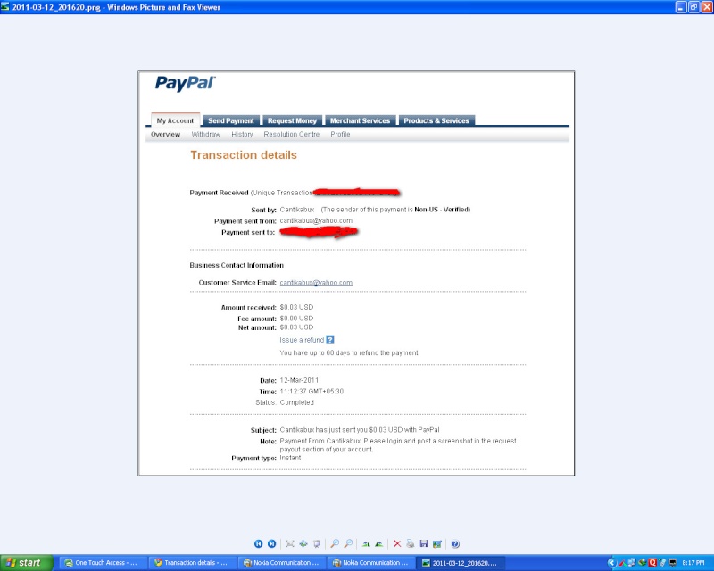 I got my second payment yahooooooo.......! 2011-010