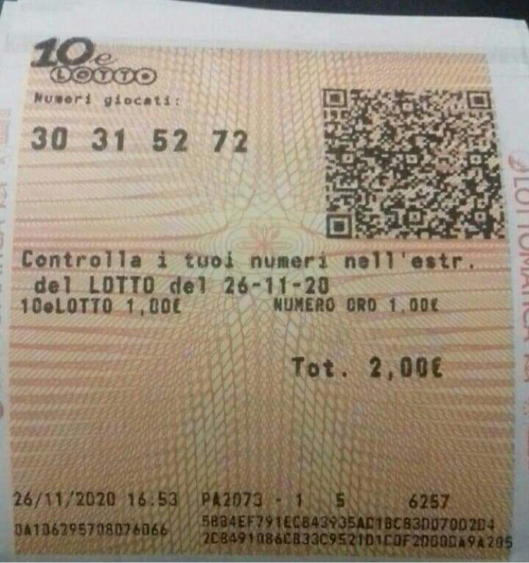 Lotto - Stefanlotto - 10&lotto dal 26 novembre - chiusacon vincita 12792510