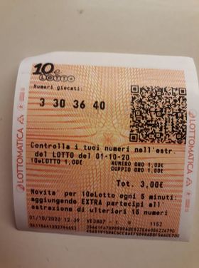 Lotto - Stefanlotto - 10&lotto dal 1 ottobre - chiusa con vincita  410