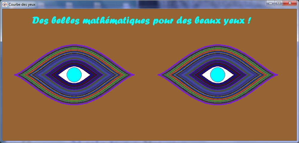 Des belles mathématiques pour des beaux yeux  161