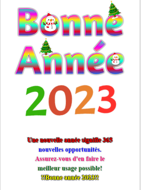 Bonne Année 2023 Bonnea10