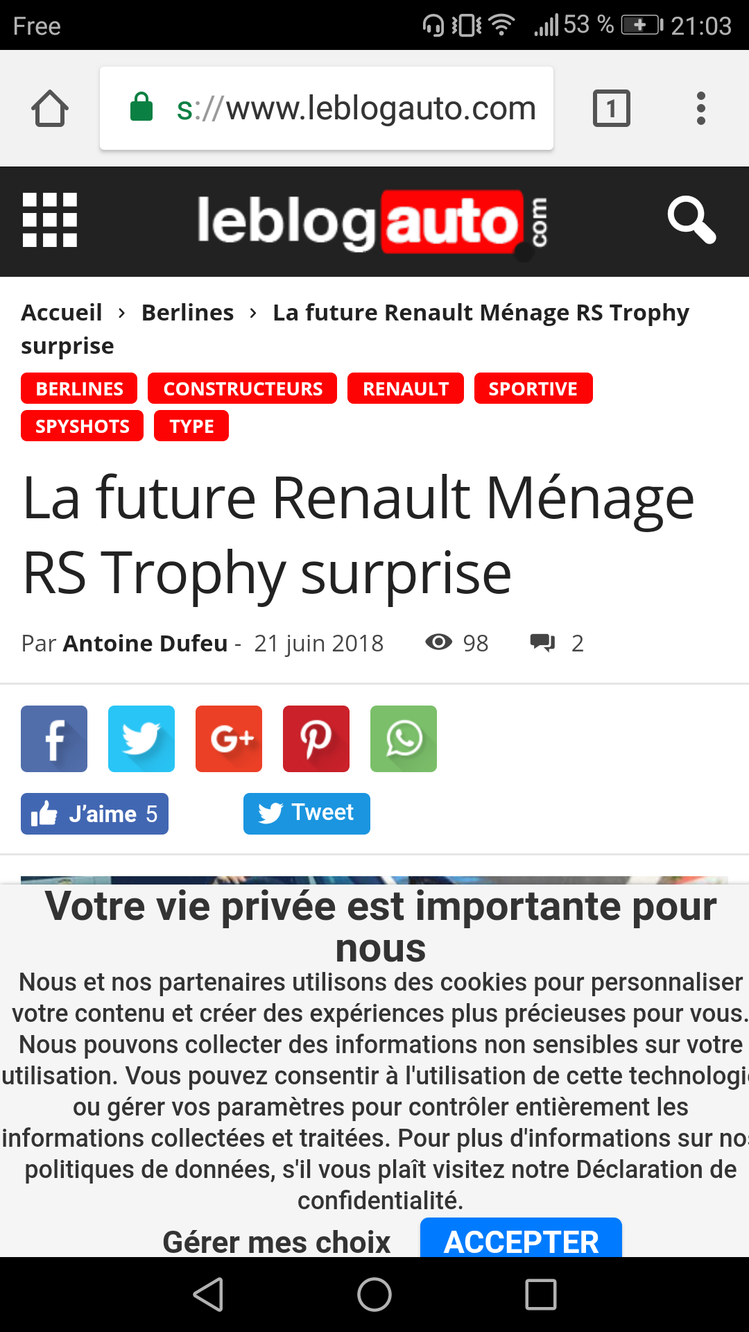 megane - 2017 - [Renault] Megane IV R.S. - Page 23 Screen11