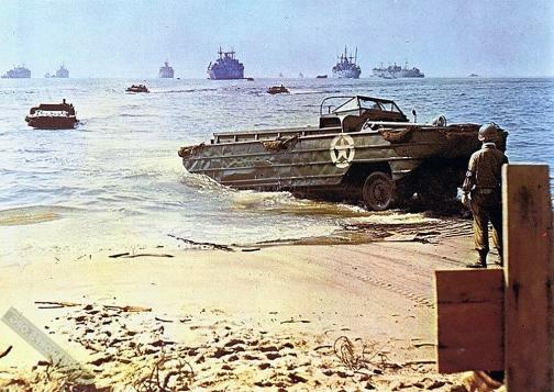 Normandie 44', déchargement d'un Dukw sur la plage: diorama terminé. - Page 3 36_duk10