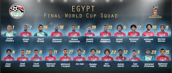  تشكيلة منتخب مصر الرسمية لكأس العالم في روسيا 2018  C4539210