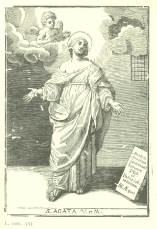 Santa Águeda o Agata de Catania /  Oración , s. XVIII Agueda11