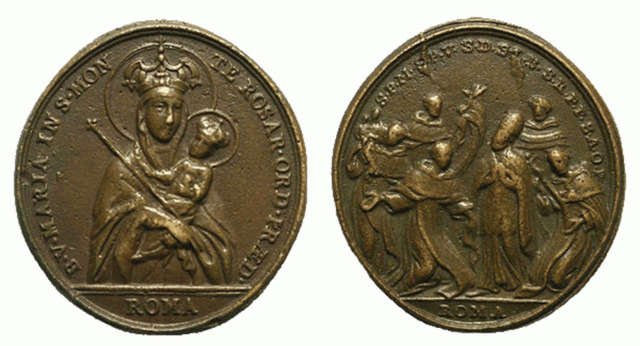  Ntra. Sra. de Podkamieńska -  Virgen del Rosario con cuatro santos dominicos, S. XVIII Sacrom10