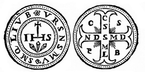  Céntimo de San Benito de Nursia / IHS,  finales s. XVII Thiers10