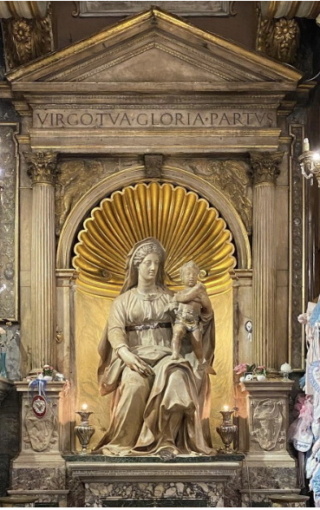 Salvator Mundi / Virgen con Niño (Virgen del Parto)- pezuelada, ff. S. XVI  Virgen18