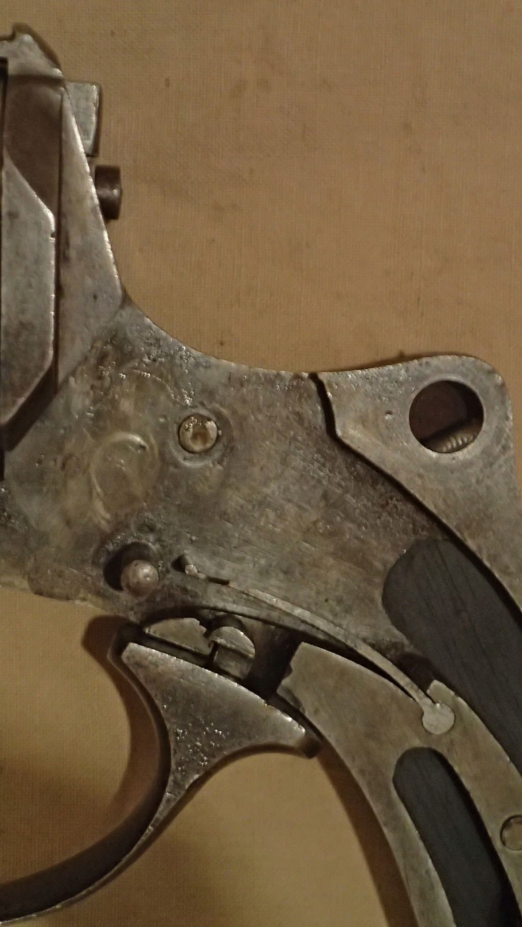 Revolver mle 1874 civil - problème de vis de plaque de recouvrement P1100711