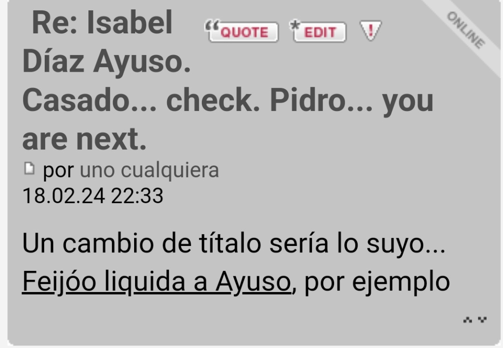 Isabel Díaz Ayuso. Casado... check. Pidro... you are next. - Página 12 Screen21