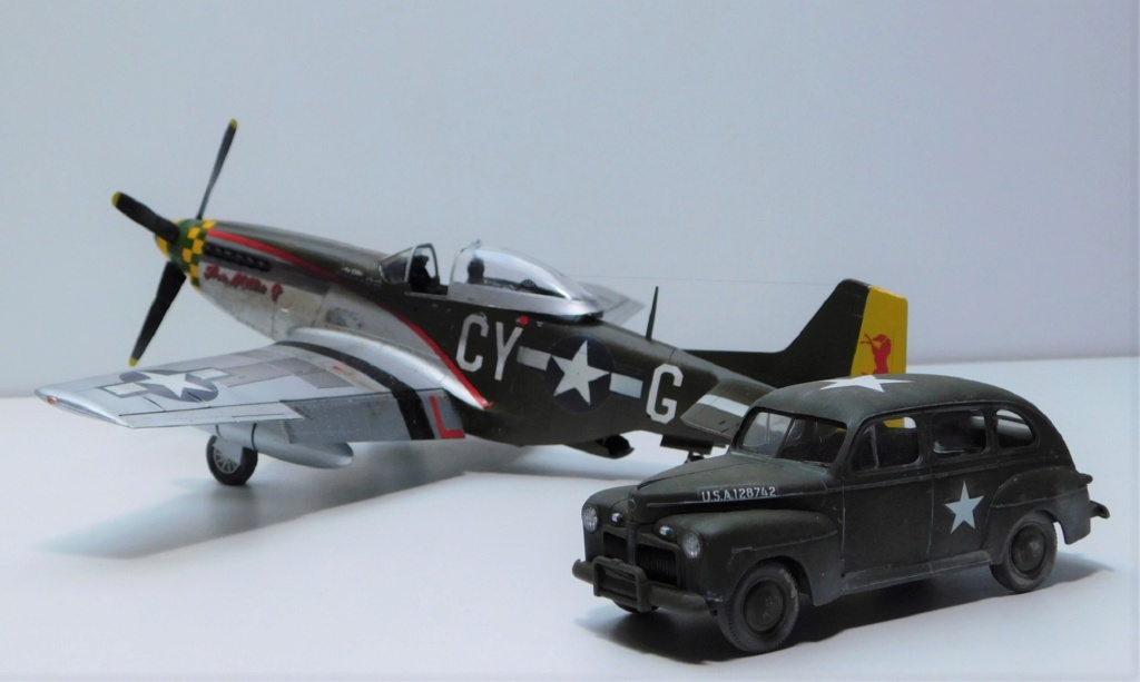 North American P-51D Mustang & staf car [Tamiya 1/48°] de Jean-Claude 59 1412