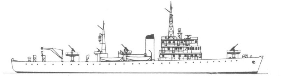 Mouilleur de mines auxiliaire classe Regulus dans la marine hollandaise Nanshi10