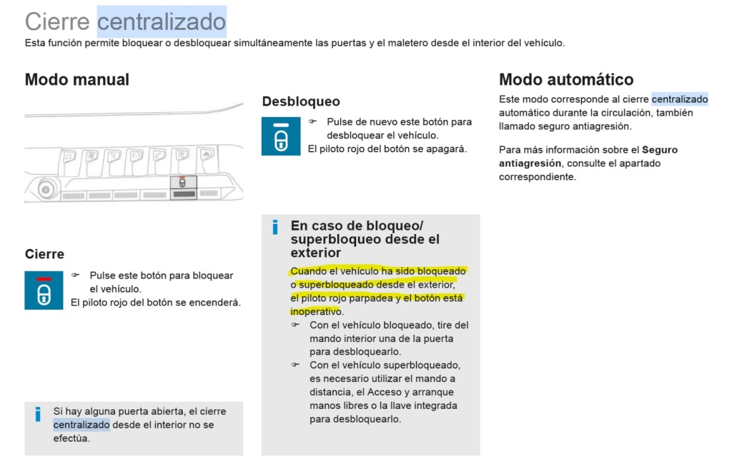 ¿Os parpadea el led del cierre centralizado al cerrar el coche? 310