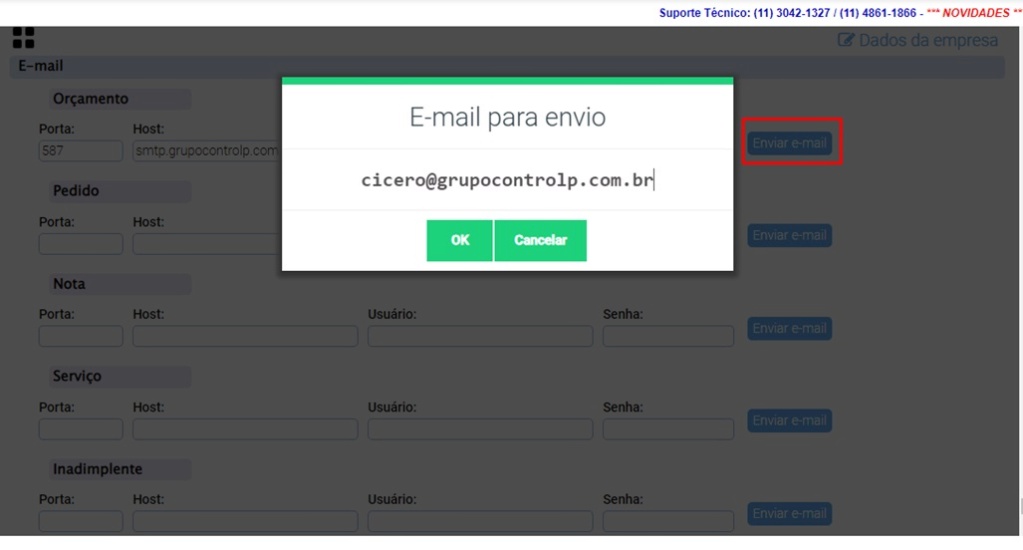 ATENDE SMART - Atualização 21/08/2023 - 8º Item - Campos para parametrização da conta de e-mail do cliente Imagem67