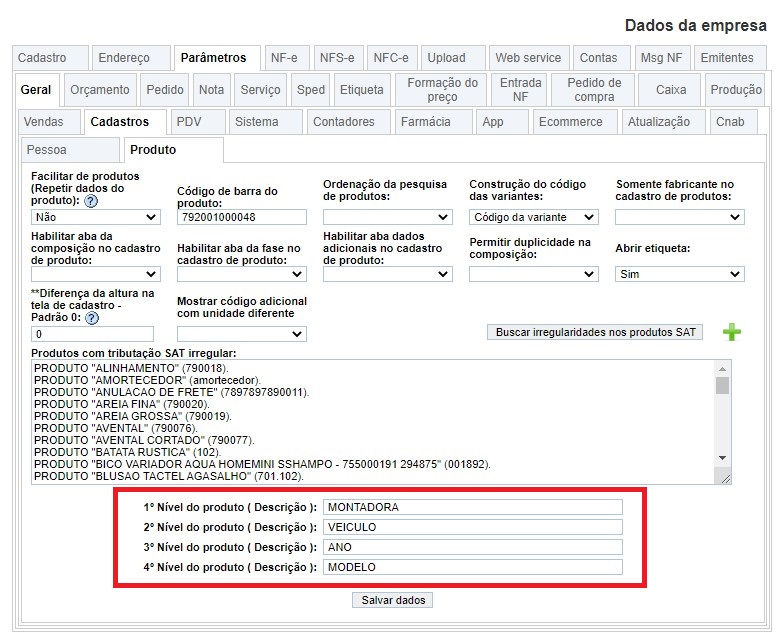 scree220 AtendeSmart: Como criar, cadastrar e utilizar a nova função "Níveis de Produtos"