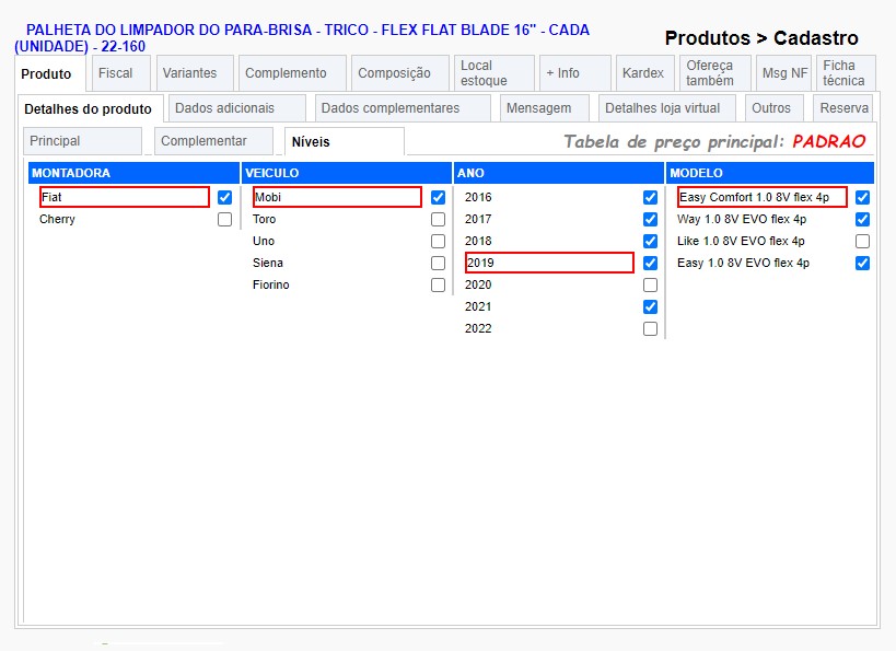 scree222 AtendeSmart: Como criar, cadastrar e utilizar a nova função "Níveis de Produtos"