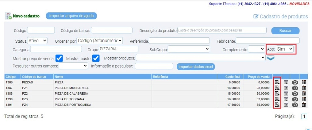 ATENDE SMART - Atualização 15/09/2022 - 7º Item - Implementado controle de horário em que os produtos aparecem no APP de Cardápio Scree396