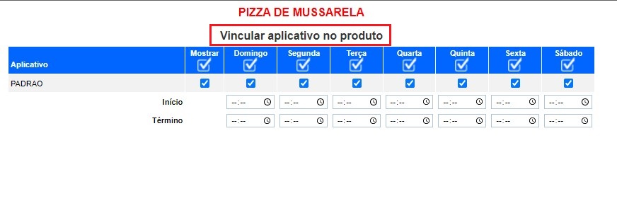 ATENDE SMART - Atualização 15/09/2022 - 7º Item - Implementado controle de horário em que os produtos aparecem no APP de Cardápio Scree397