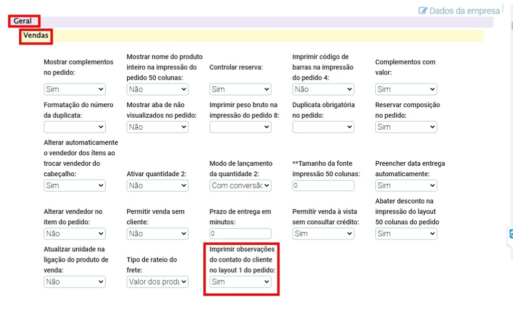 ATENDE SMART - Atualização 17/04/2023 - 7º Item - Implementação da impressão da informação "Observação:" do cadastro do contato no Pedido 1 Scree436