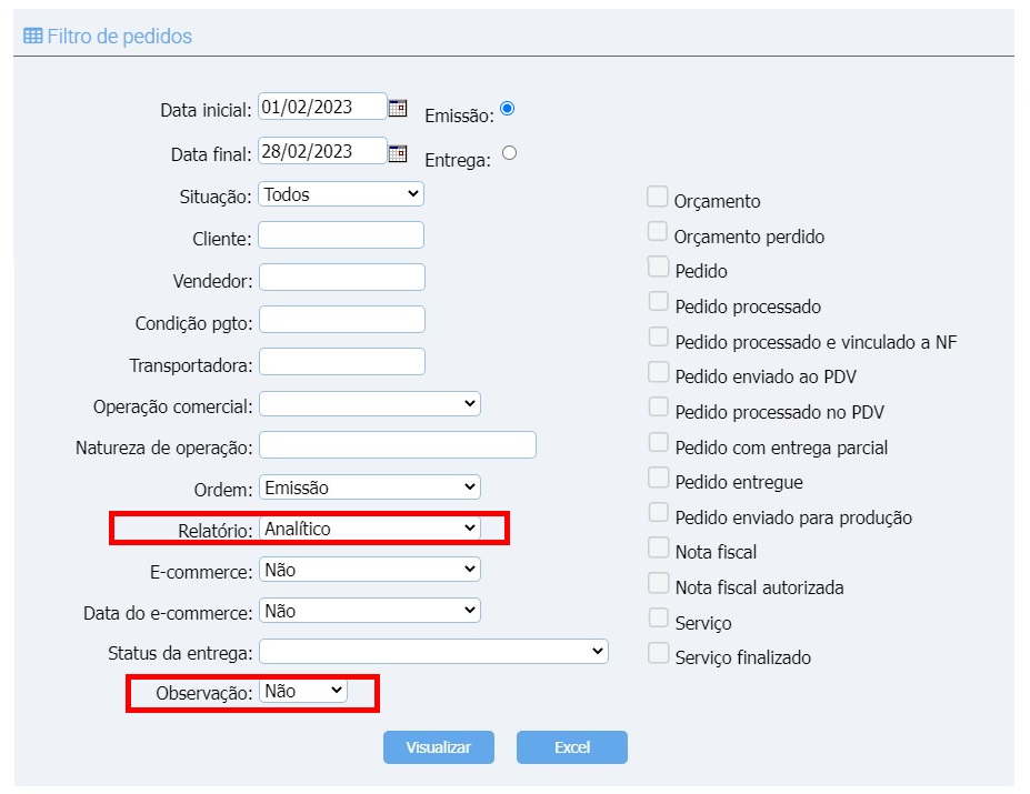 ATENDE SMART - Atualização 19/04/2023 - 8º Item - Novo filtro no relatório de Pedidos Scree439