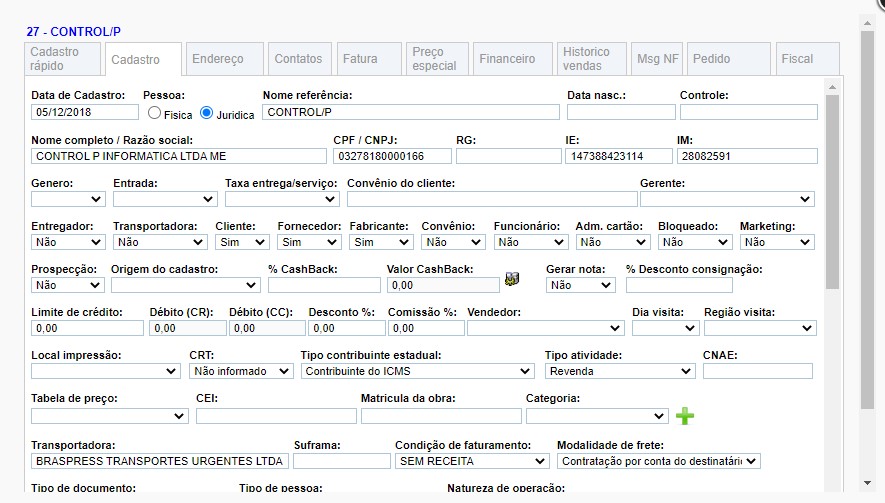 ATENDESMART: Utilização do  Endereço de Retirada na emissão de Nota Fiscal Eletrônica Scree479