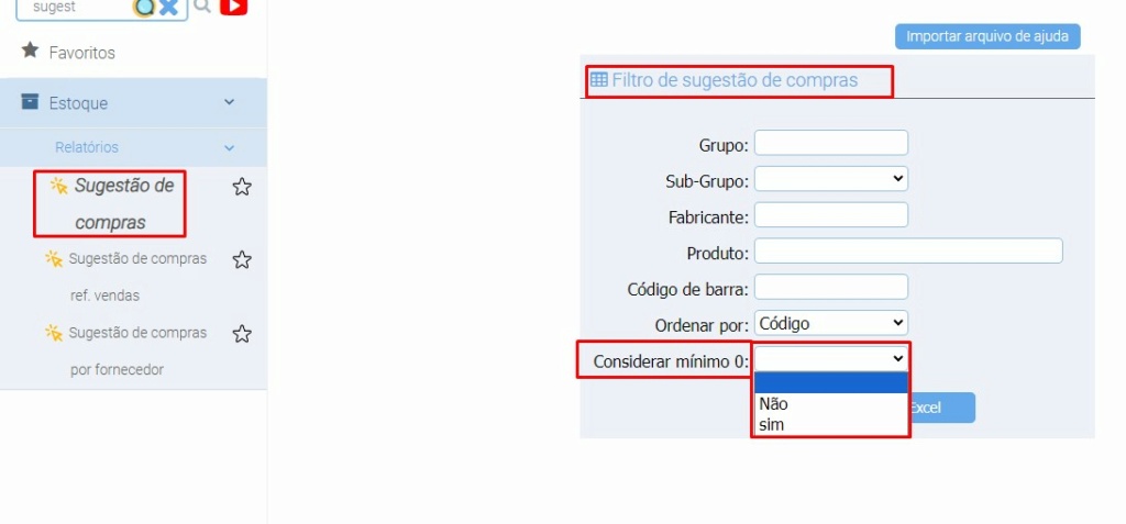 ATENDE SMART - Atualização 21/08/2023 - 7º Item - Implementado o novo filtro "Considerar mínimo 0:"  Scree501