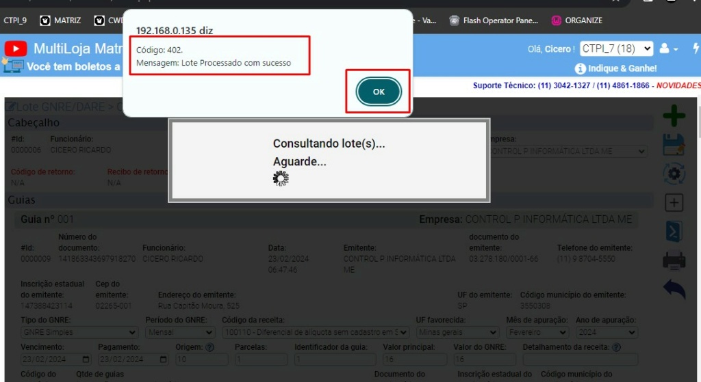 ATENDE SMART - Atualização 27/02/2024 - 4º Item - Novo módulo GNRE/DARE - Instruções para gerar GNRE Scree521