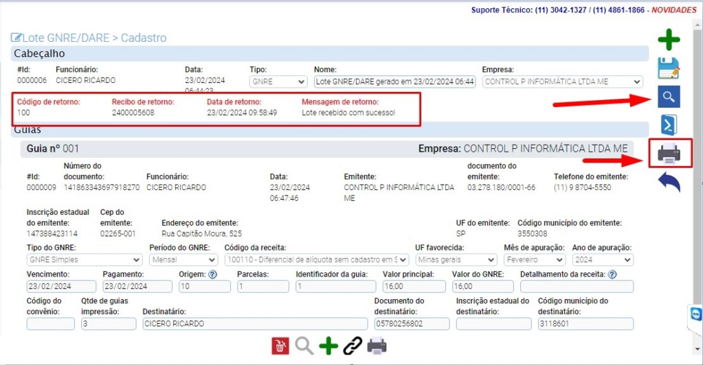 scree522 ATENDE SMART - Atualização 27/02/2024 - 4º Item - Novo módulo GNRE/DARE - Instruções para gerar GNRE