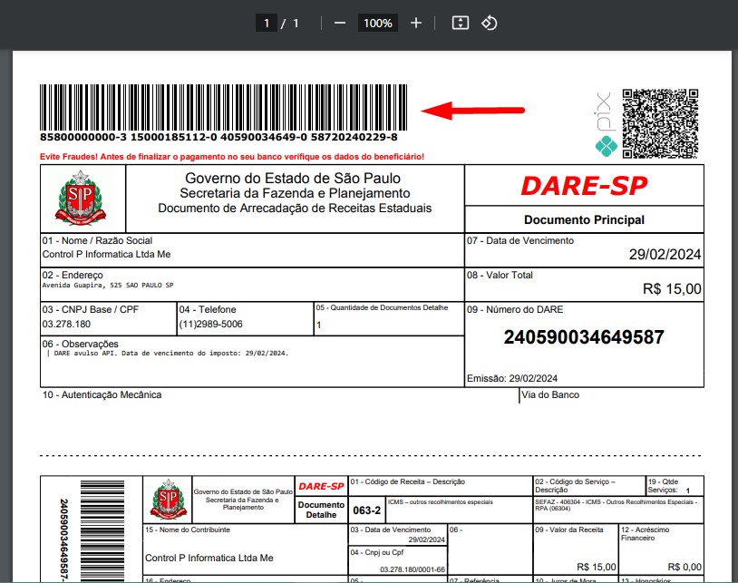 scree534 ATENDE SMART - Atualização 27/02/2024 - 5º Item - Novo módulo GNRE/DARE - Instruções para gerar DARE